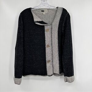 Habitat Black and Gray V-Neck Sweater